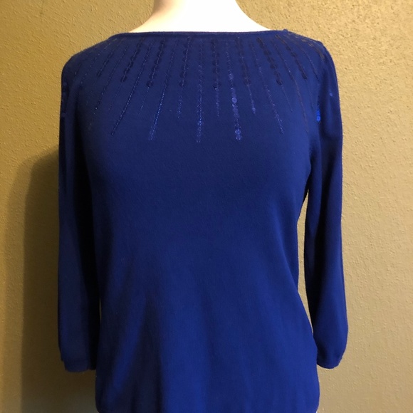 Ruby Rd. Royal Blue Sweater - Picture 2 of 7
